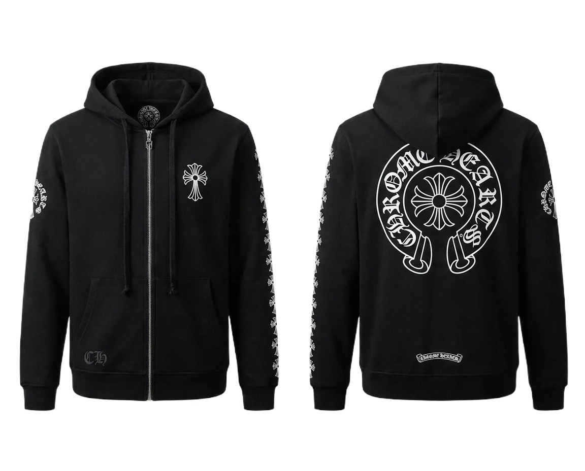 Chrome Hearts Cross Trendy Cool Black Sweatshirt