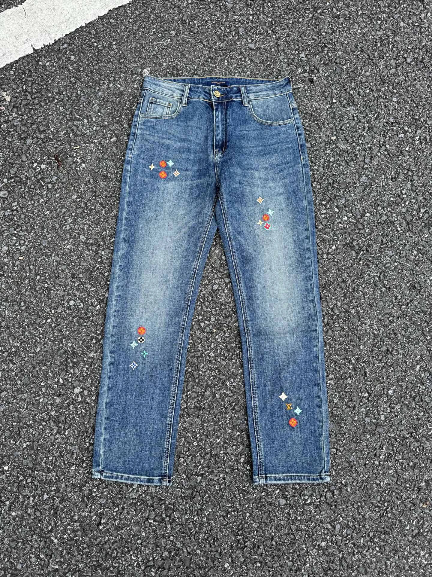 Washed Blue Embellished Jeans Lifestyle Edit