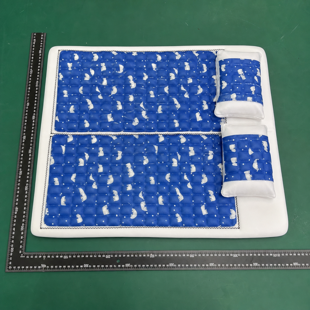 Cooling Mat With 90 x 180 cm Royal Blue Polar Bear Thickened For Kids Bed QC photo