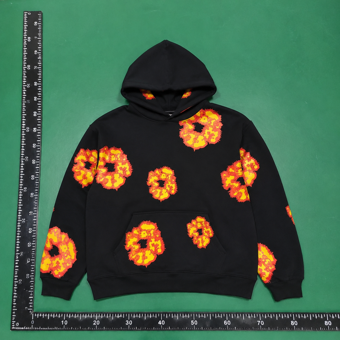Black Flame Graphic Pullover Hoodie QC photo