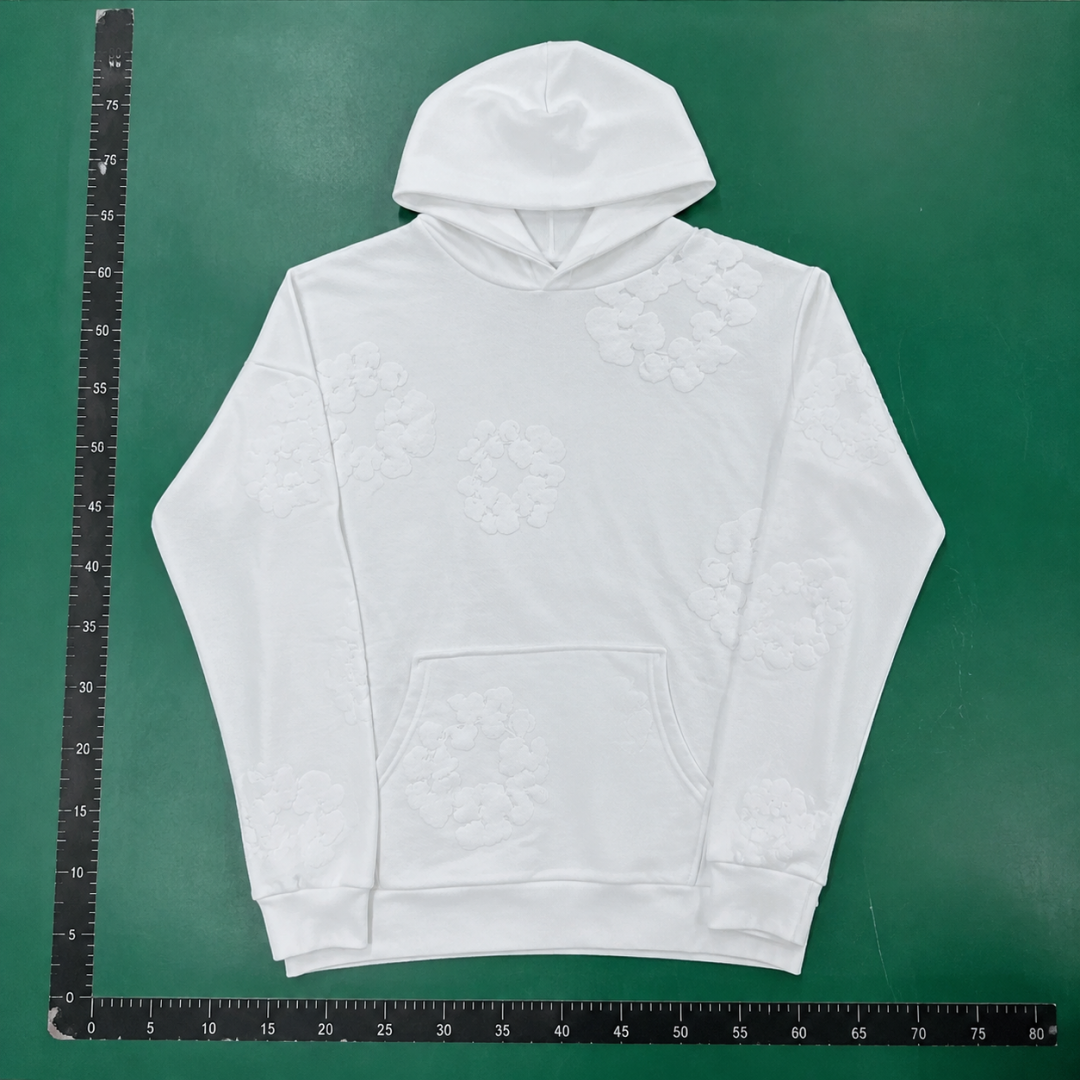 Clean White Minimal Pullover Hoodie QC photo