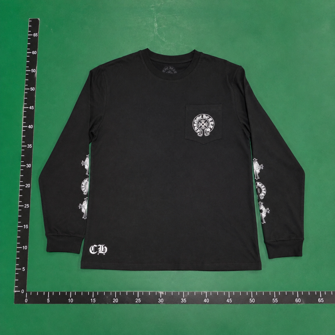 Chrome Hearts Black Long Sleeve Sweatshirt with Long Sleeve Sweatshirt for Cold Weather QC photo