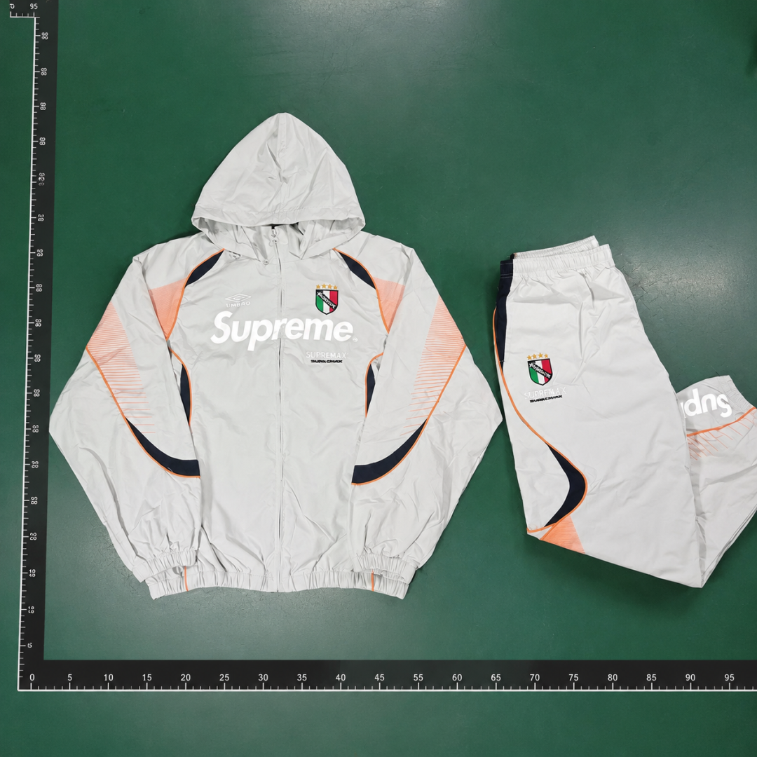 Supreme White Peach Matching Tracksuit Set QC photo