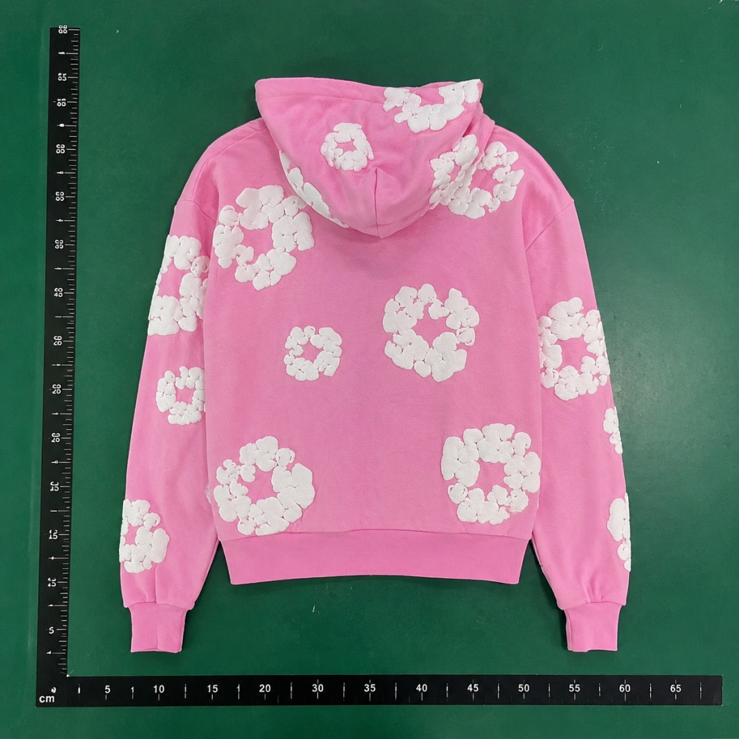 Pink Pastel Floral Hoodie Soft Color QC photo