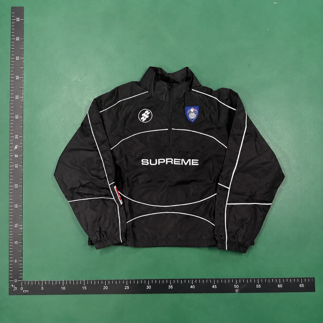 Supreme Black Piped Half-Zip Track Jacket QC photo