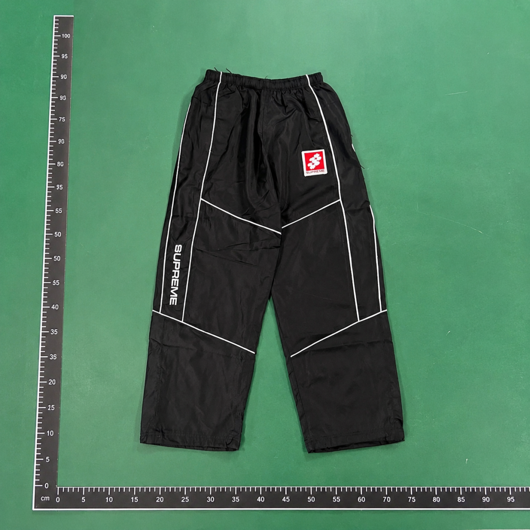 Supreme Black Utility Track Pants with Contrast Seams QC photo