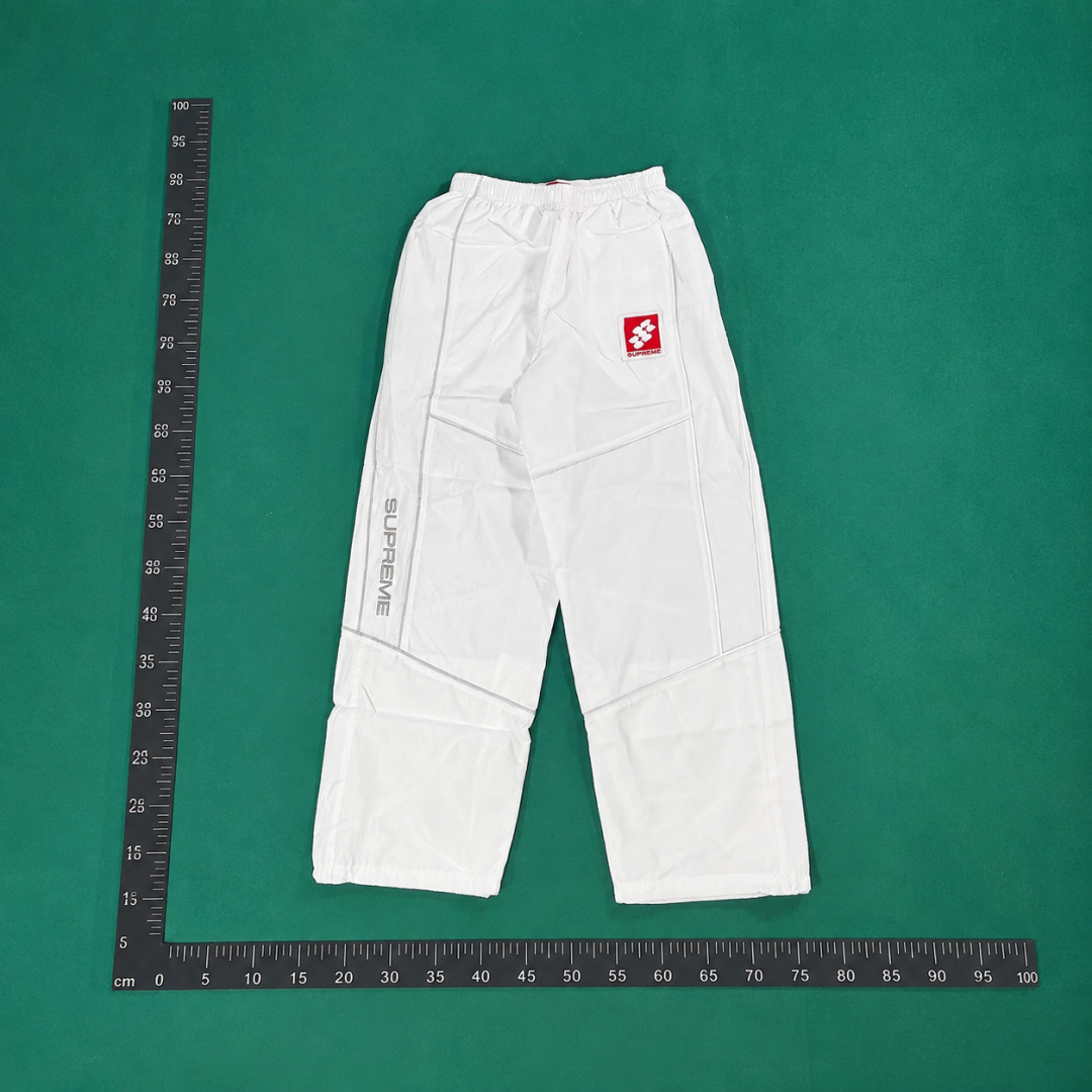 Supreme White Utility Track Pants with Logo Detail QC photo