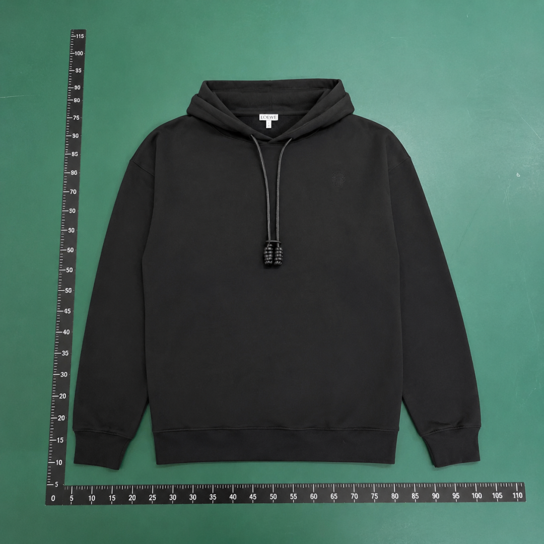 Hoodie with Plain Black Pullover Hoodie with Zip Detail QC photo