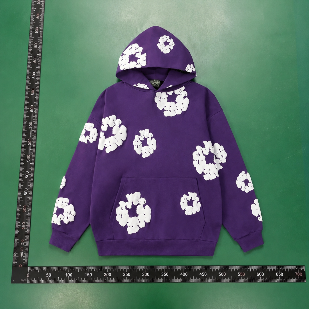 Purple Flower Graphic Hoodie Casual Fit QC photo