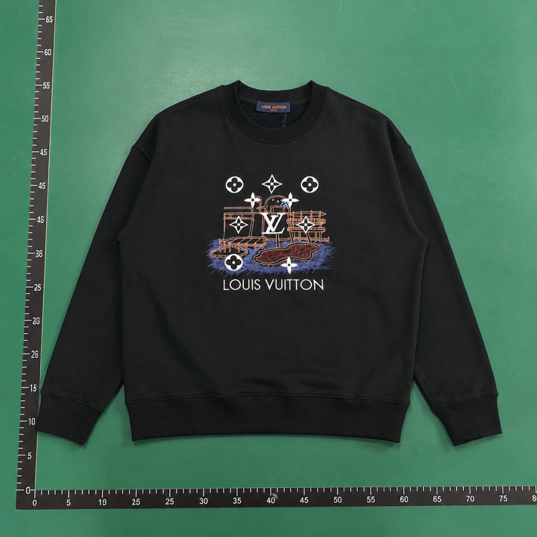 Cold Weather Louis Vuitton Sweatshirt Statement Print QC photo