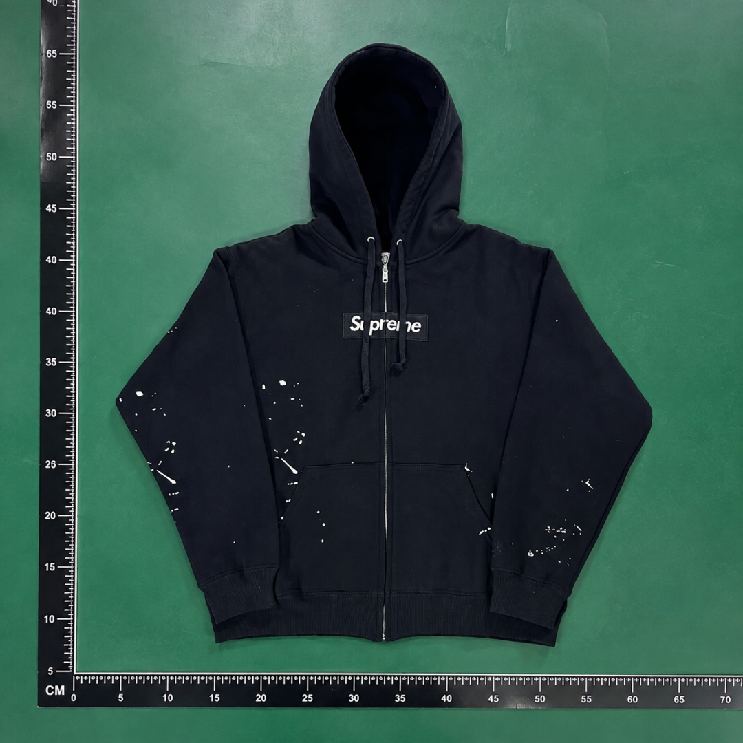 Supreme Black Speckled Small Logo Hoodie QC photo
