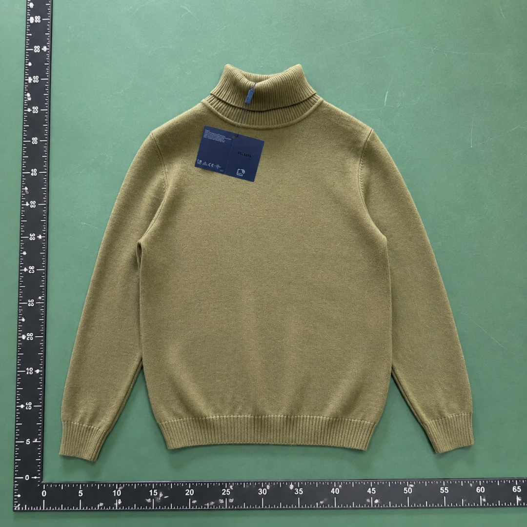 Prada Turtleneck Sweater with Olive Turtleneck Knit Sweater with QC photo