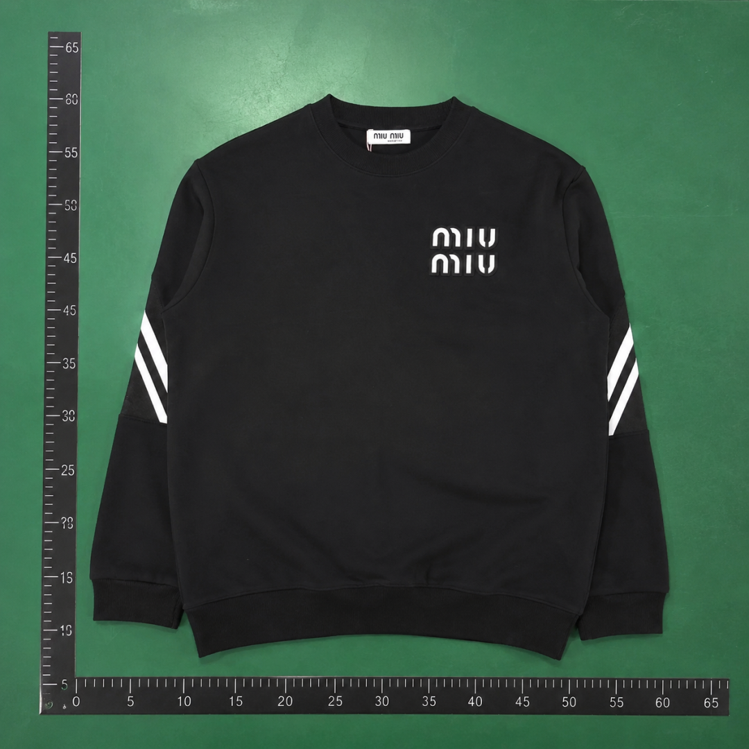 Sweatshirt by Miu Miu with Black Sweatshirt with White Miu QC photo