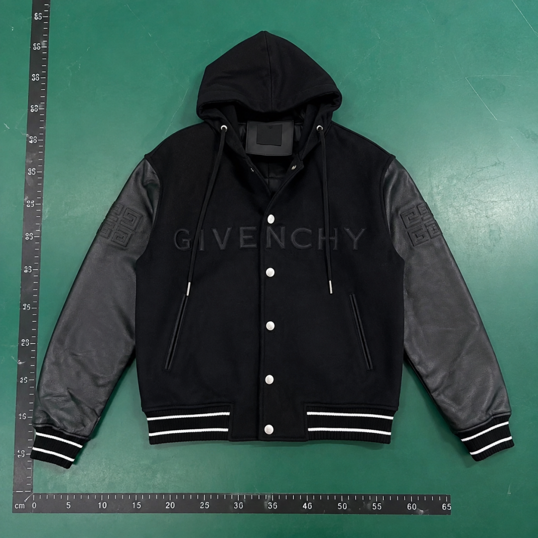 Givenchy Black Hooded Varsity Jacket Modern Edit QC photo