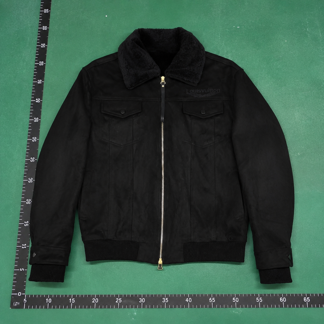 Collared Bomber Jacket Style Edit in Black QC photo