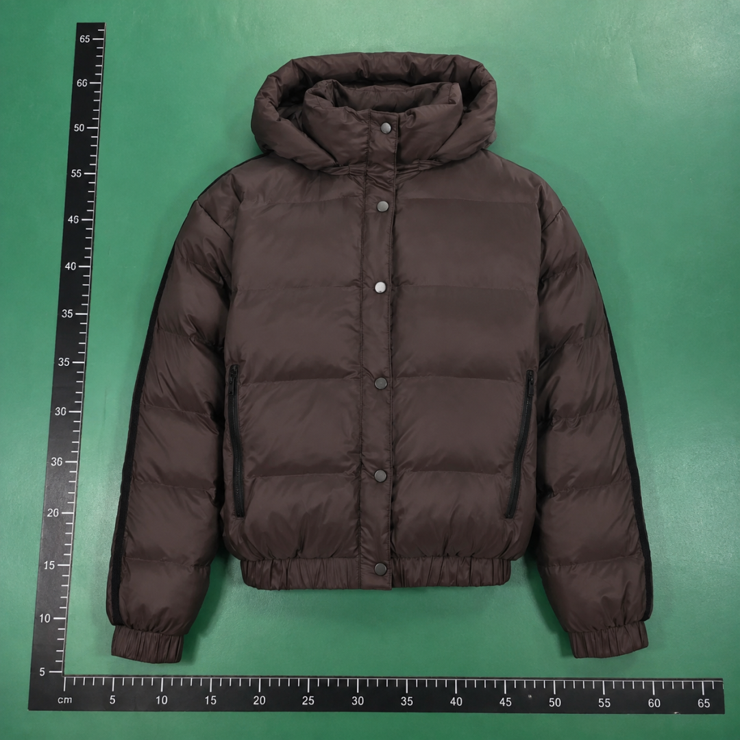 Chocolate Brown Hooded Puffer Jacket - Independent Style Winter QC photo