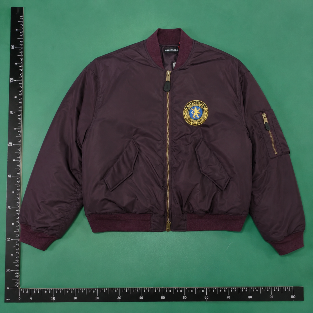 Layering Burgundy C.P. Badge Bomber Jacket QC photo