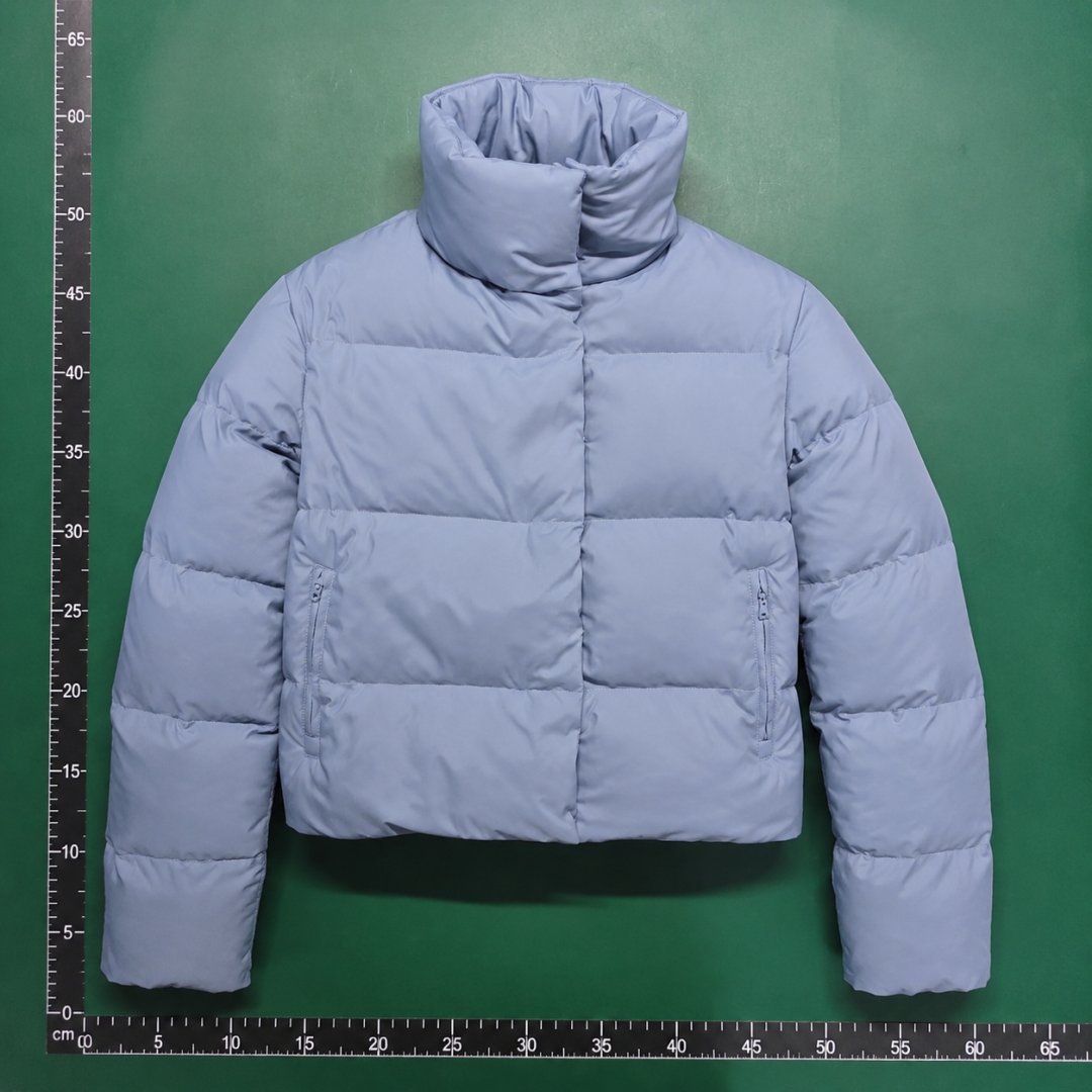 Cropped Puffer Jacket with high collar and boxy insulated silhouette - Independent Style Weekend Edit QC photo