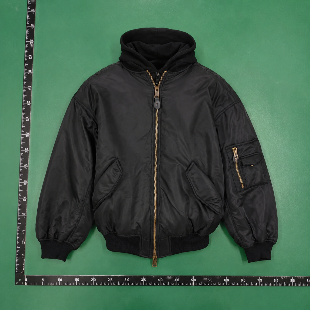 Layering C.P. Flight Bomber Jacket with sleeve utility zip QC photo
