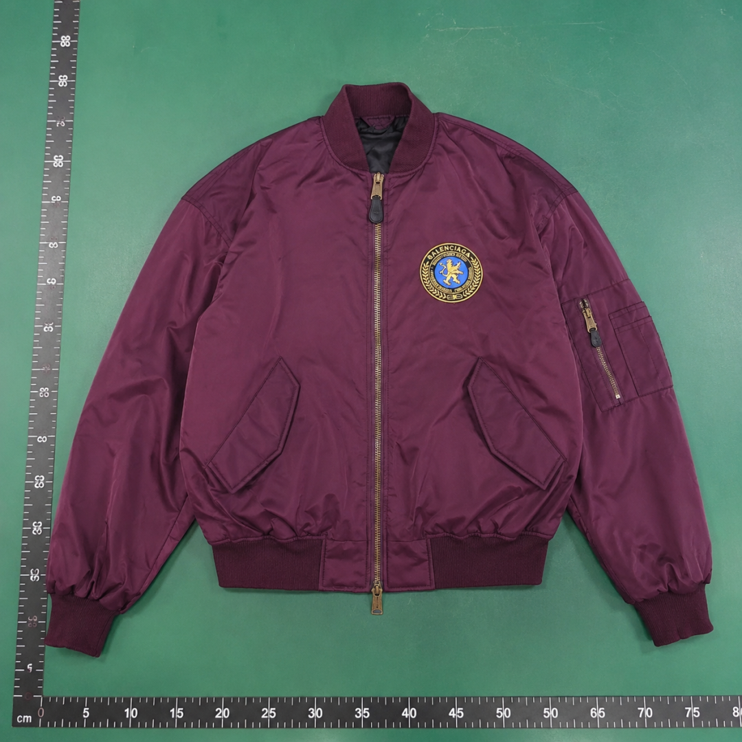 Burgundy Badge Bomber Jacket - C.P. Commuter QC photo
