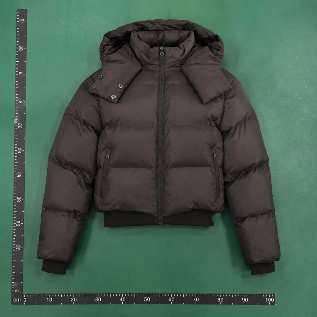 Layering Cropped Puffer Jacket by Independent Design - Dark Brown QC photo