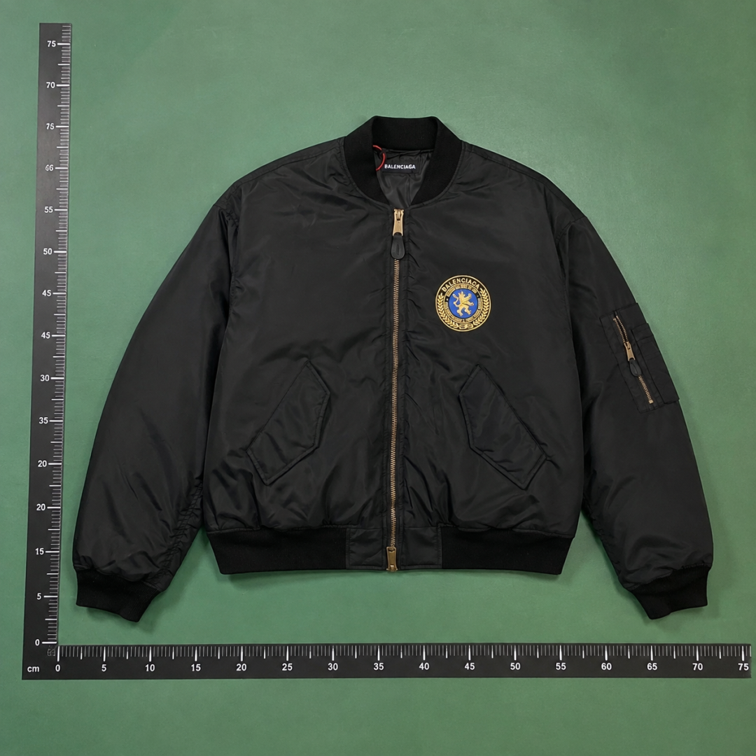 C.P. Cropped Bomber Jacket - Round Chest Badge Wardrobe Edit QC photo