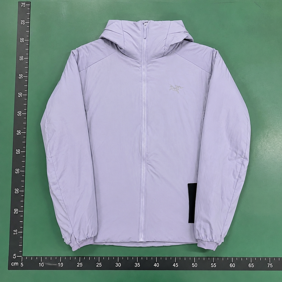 Soft Neutral Hood And Easy Zip Construction Arc'teryx Light Shell Jacket in Lavender Gray QC photo