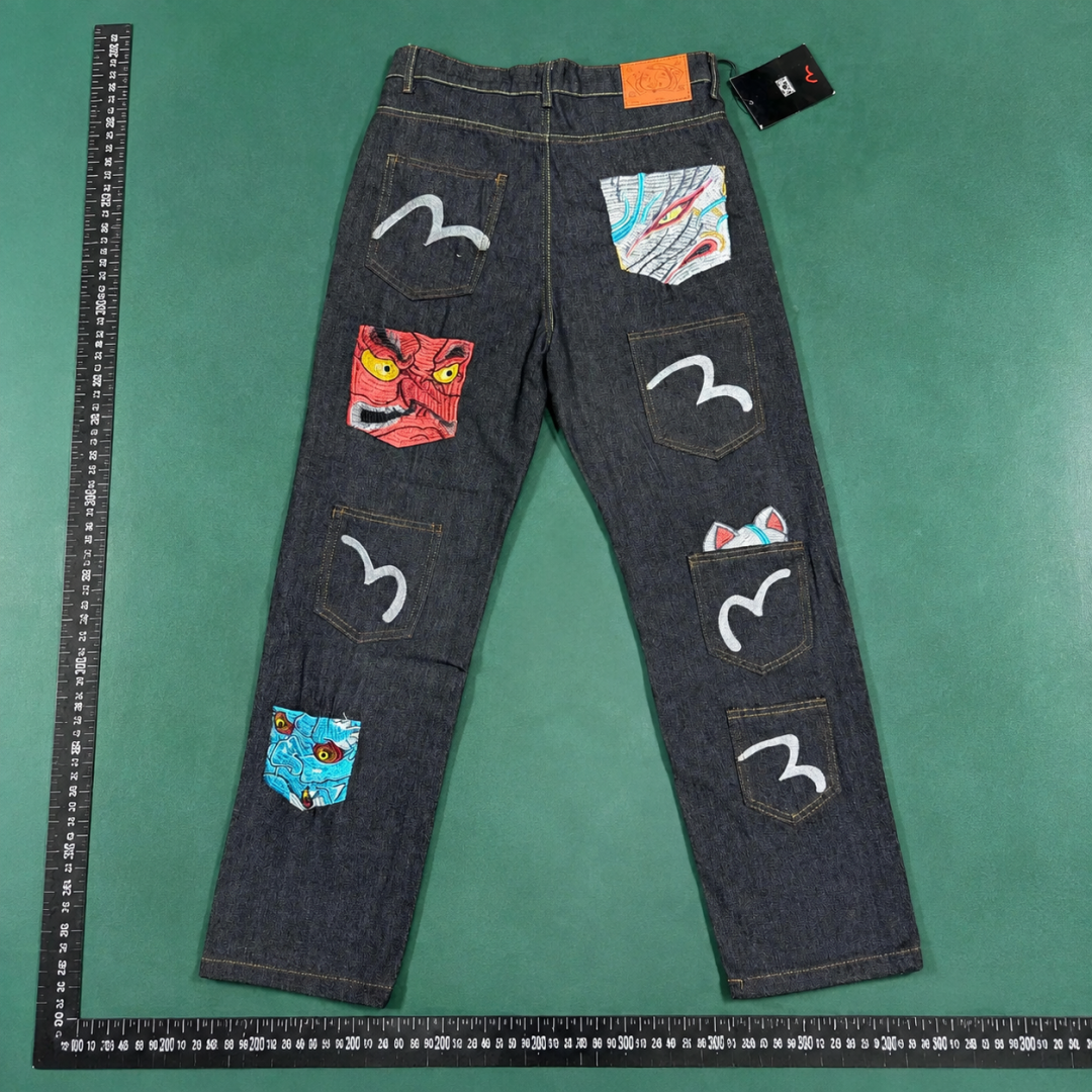 Black Patchwork Jeans - Evisu Weekend QC photo