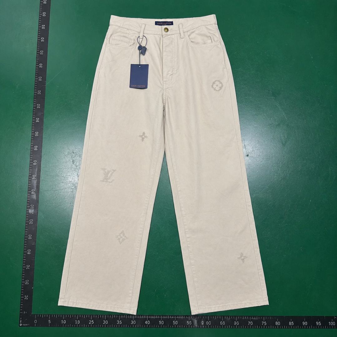 Wide Utility Pants in Stone - relaxed leg QC photo
