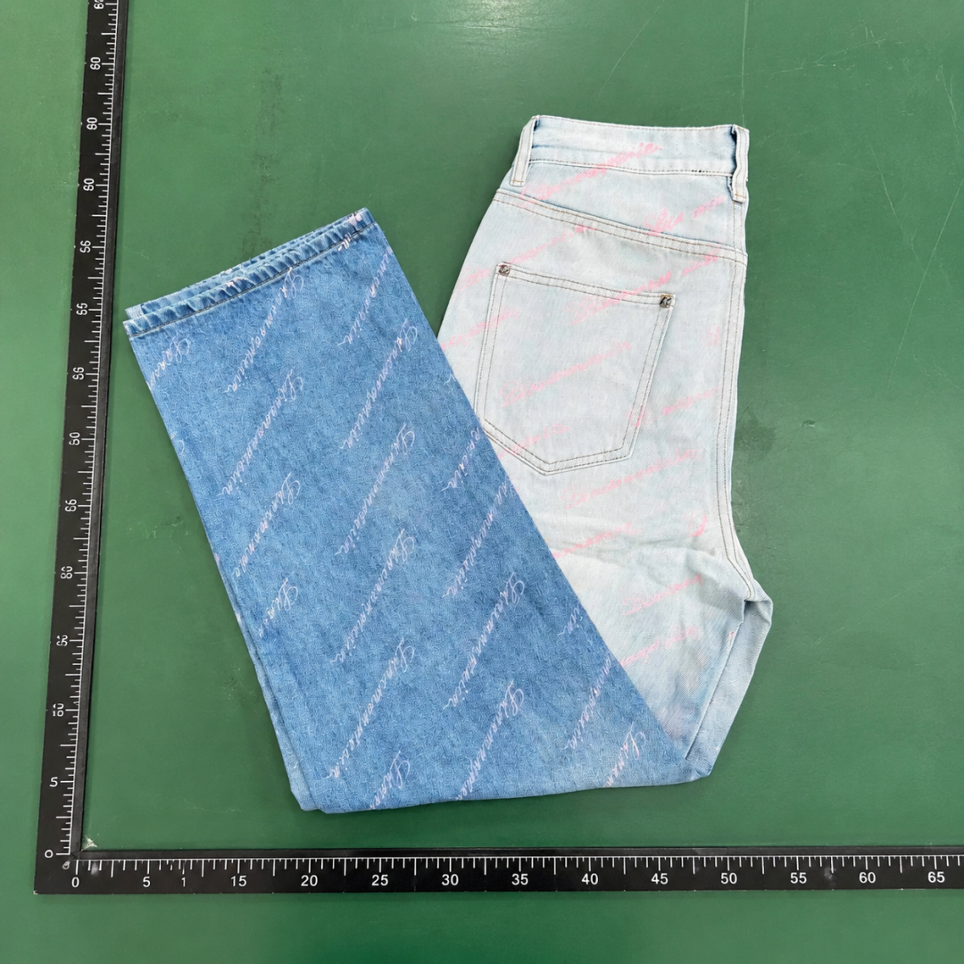Weekend Two-Tone Denim Jeans - Blue And White QC photo