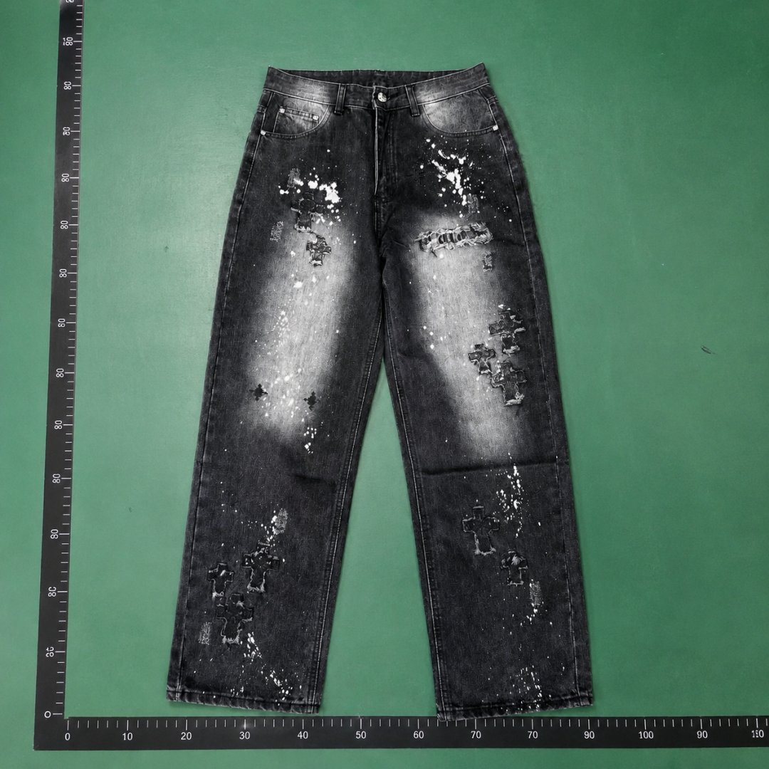 Outdoor Edit Splatter Jeans - Black QC photo