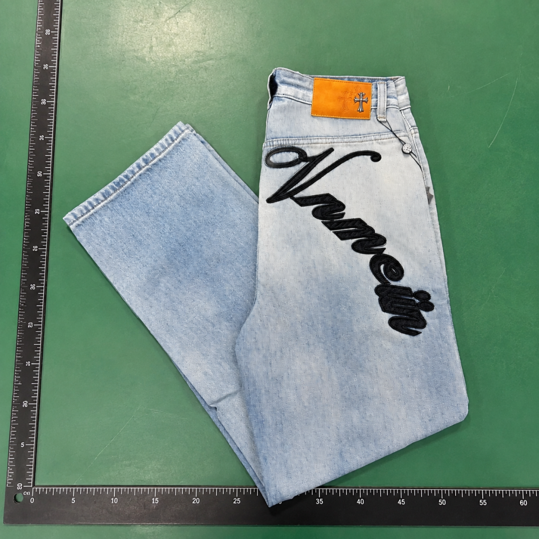Moncler Light Blue Daily Logo Jeans QC photo