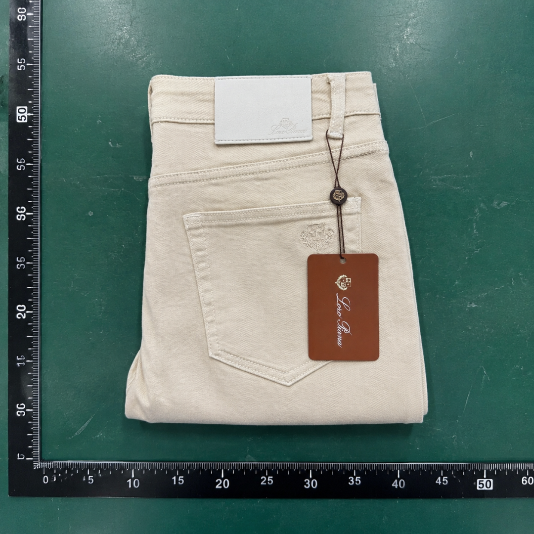 Loro Piana Leather Hang Tag And Refined Straight Fit Premium Casual Pants for streetwear QC photo