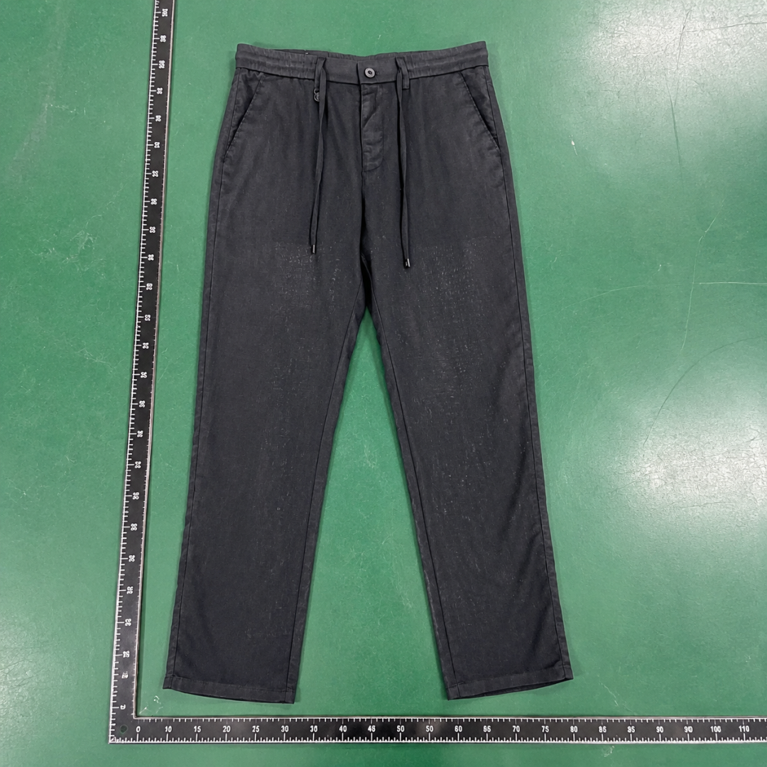 Daily Straight Casual Trousers with clean waistband and slightly flared hem QC photo