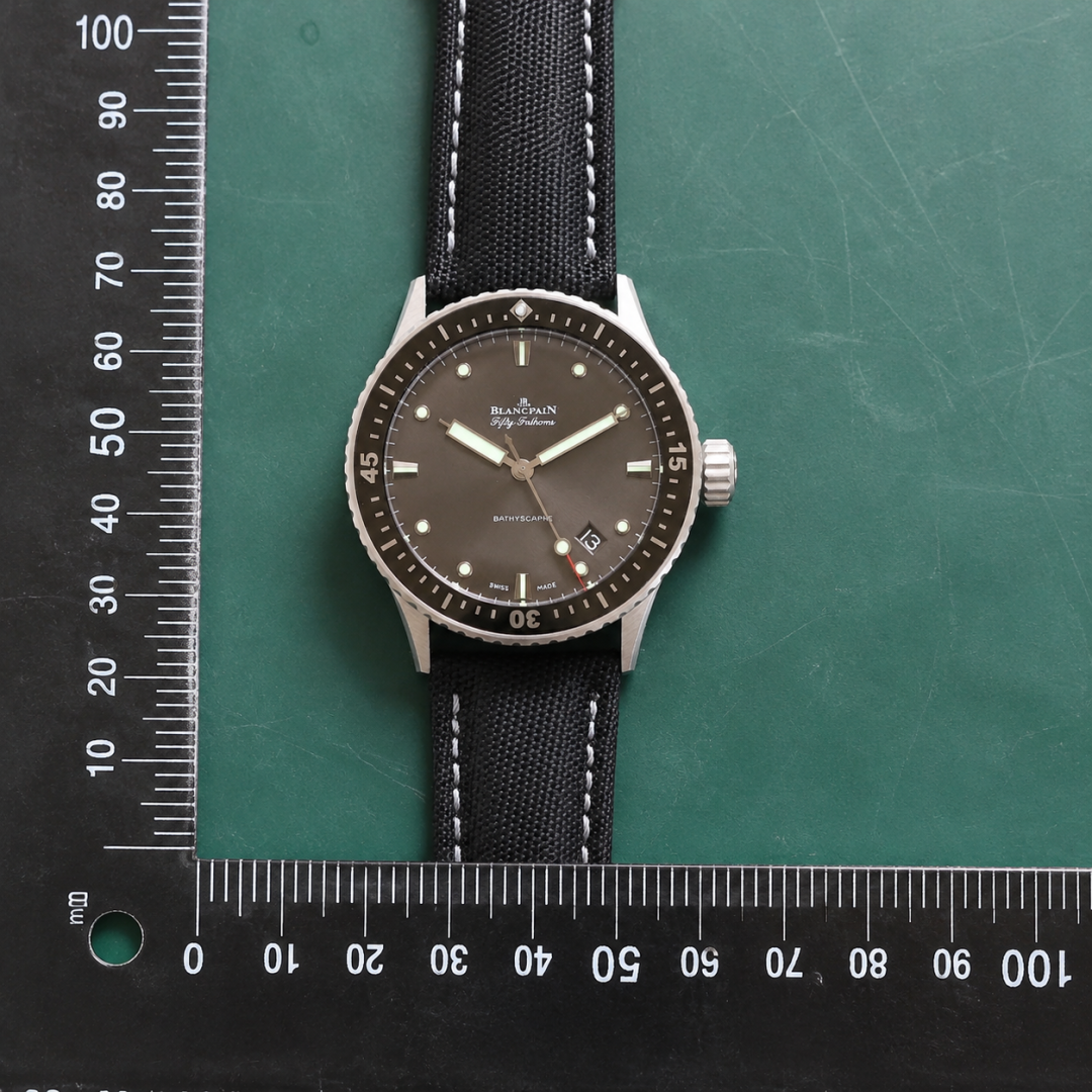 Collector Black And Silver Blancpain Fifty Fathoms Dive Watch QC photo