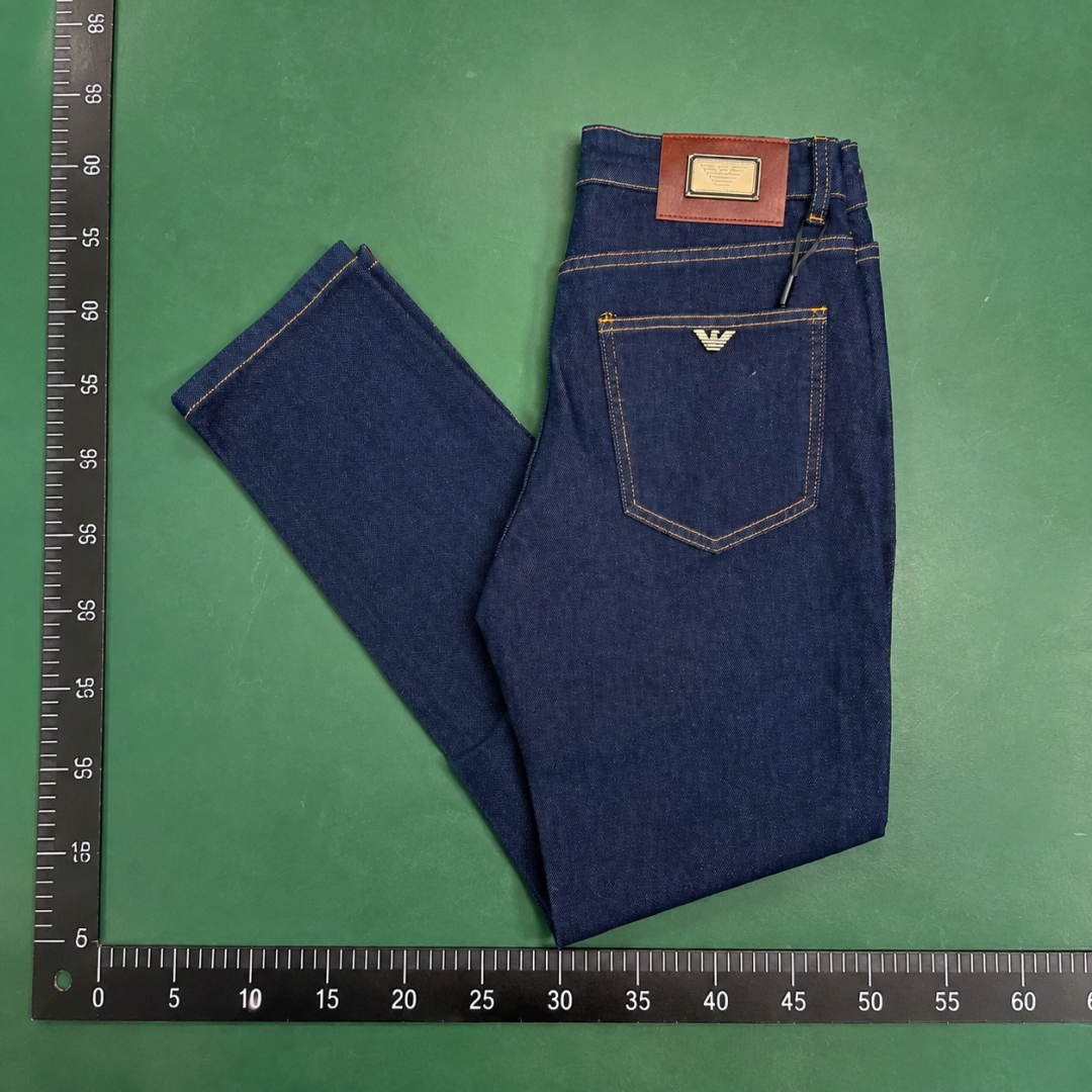 Emporio Armani Eagle Pocket Emblem And Contrast Topstitching Logo Jeans for travel QC photo