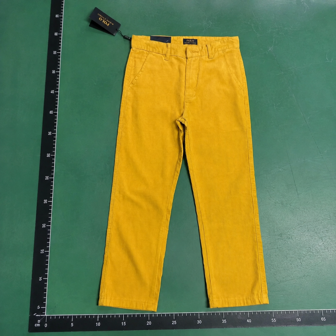 Clean Utility-Inspired Leg And Simple Waistband Mustard Yellow Straight Casual Pants QC photo