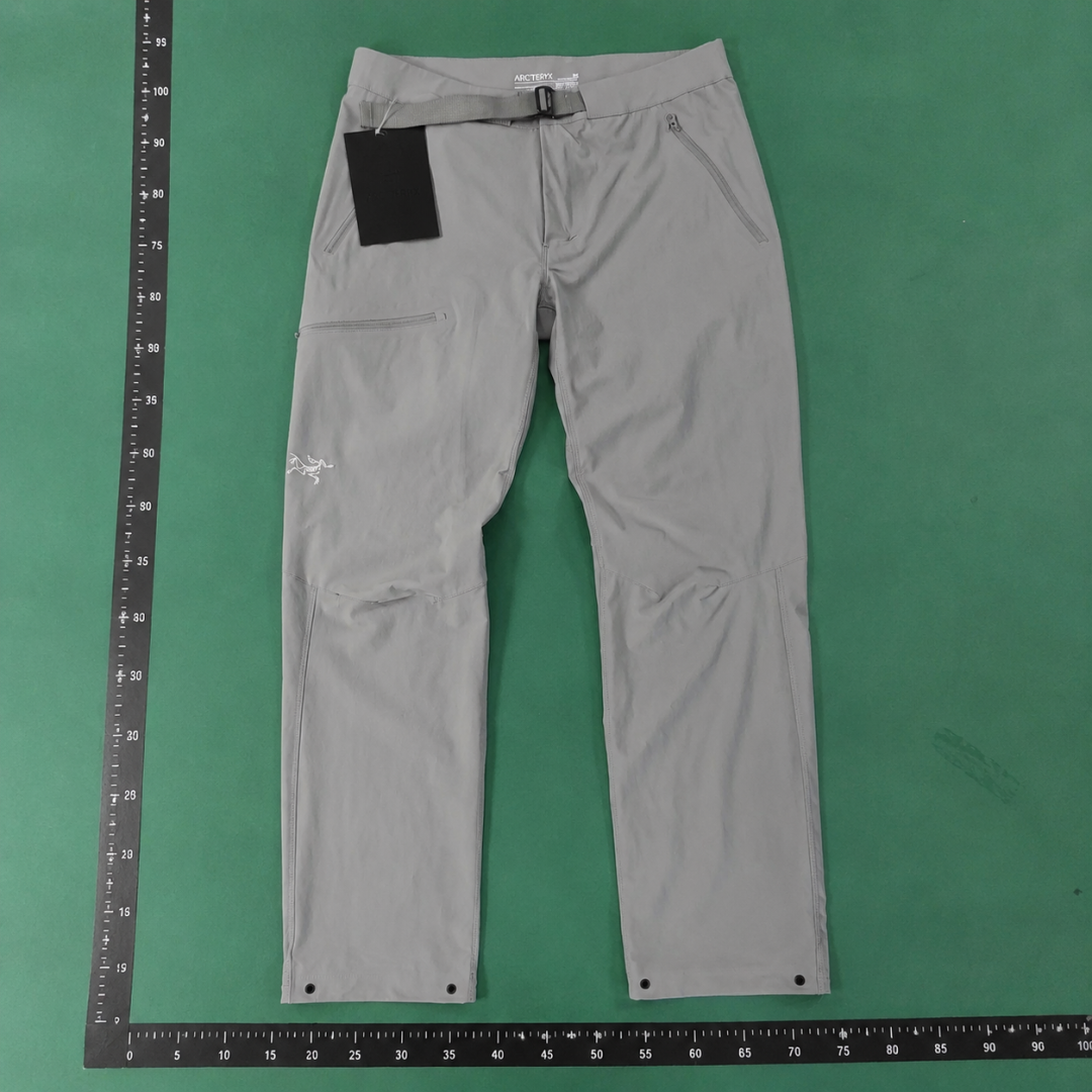 Arc'teryx Gray Technical Hiking Pants with structured outdoor cut and articulated knee seams QC photo