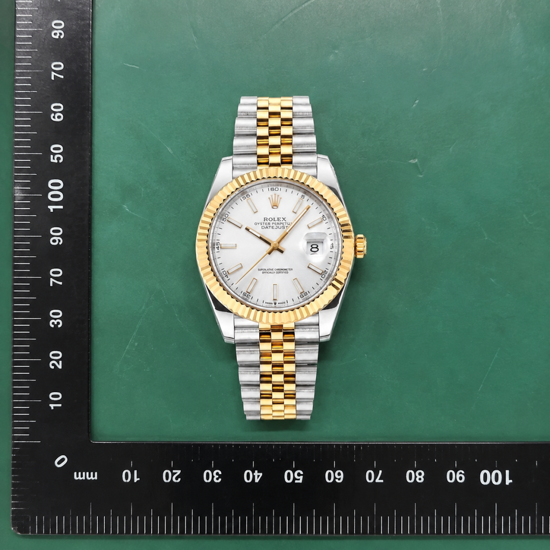 Rolex Two-Tone Datejust Watch - White Baton Dial Travel Edit QC photo