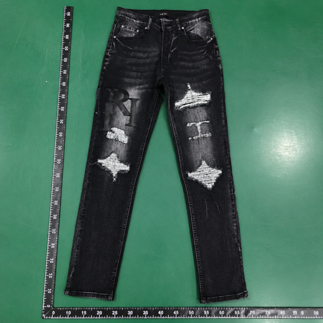 Black Distressed Slim Jeans - Resort Edit QC photo