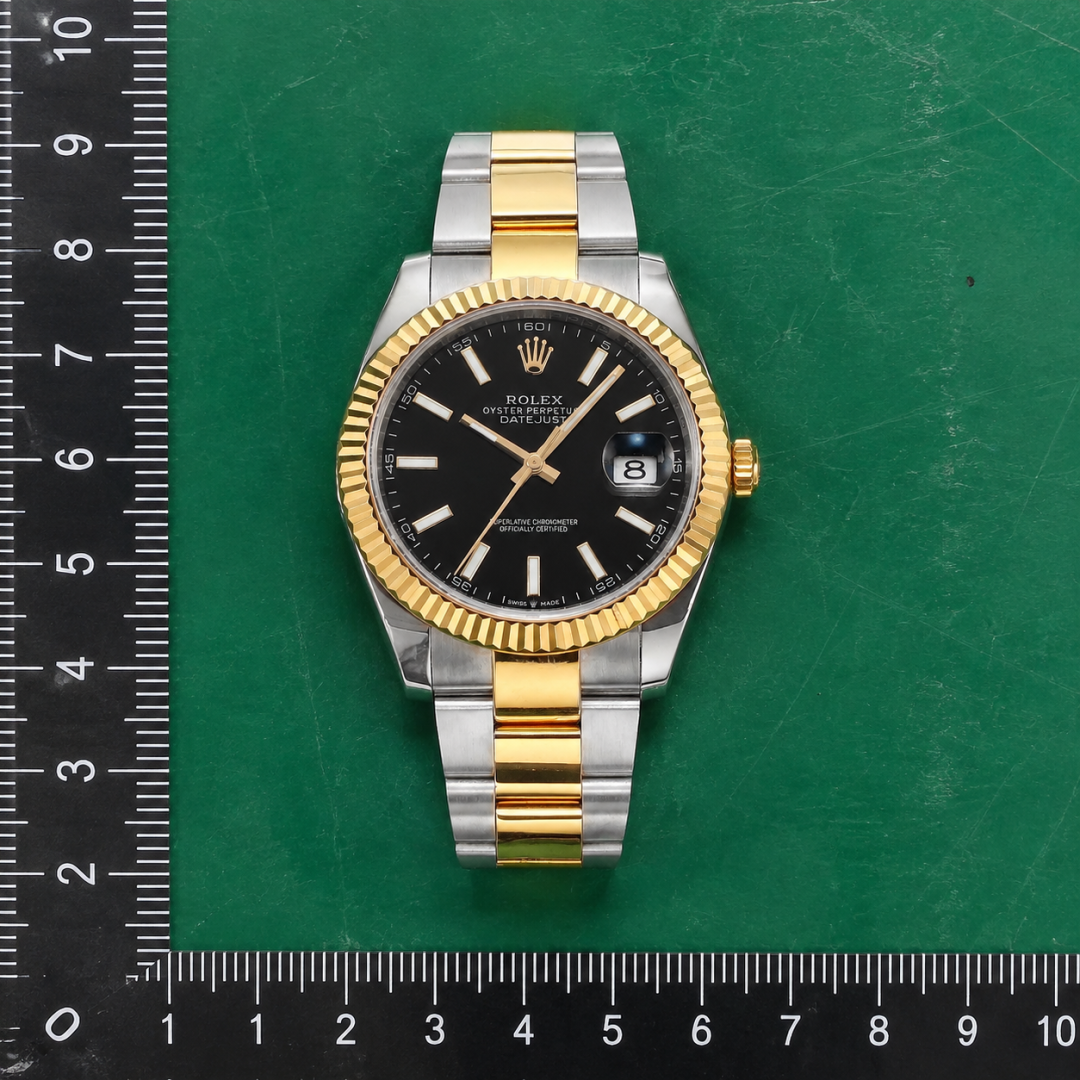 Black And Gold Two-Tone Datejust Watch - Rolex Office QC photo