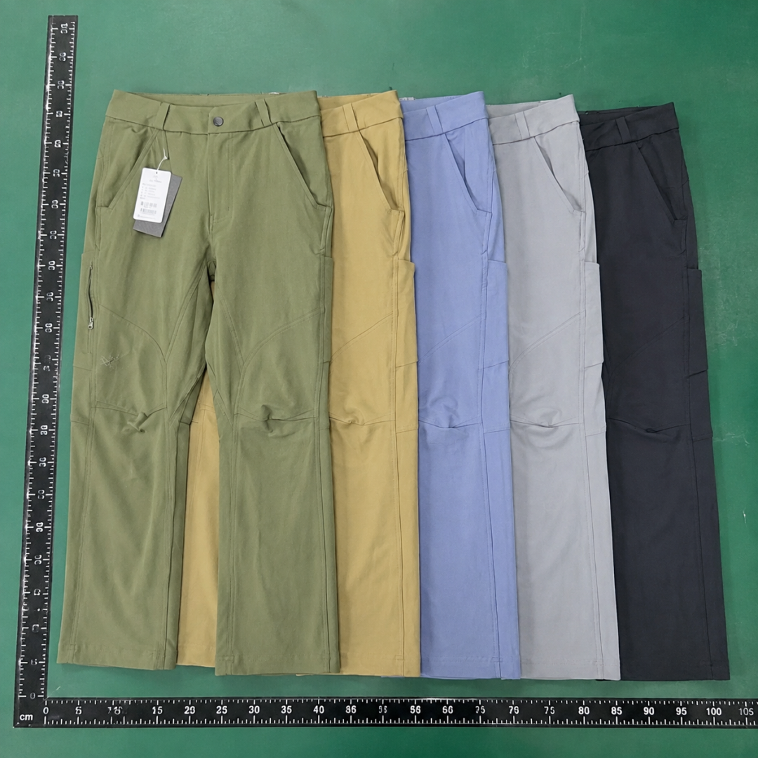 Assorted Earth Tones Straight Casual Pants with simple everyday cut shown in multiple muted colors QC photo