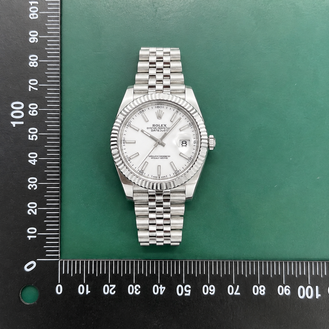 White Baton Dial Datejust Automatic Watch - Rolex Layering Edit QC photo