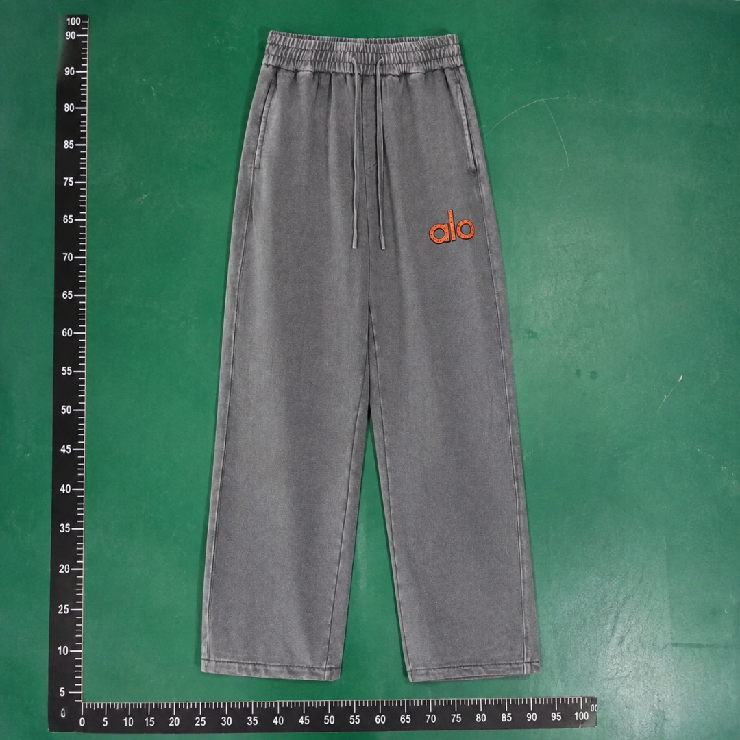 Signature Edit Alo Yoga Wide Lounge Pants - Gray QC photo